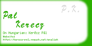 pal kerecz business card