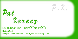 pal kerecz business card